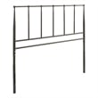 Pemberly Row Queen Contemporary Metal Headboard in Brown Finish