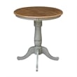 Pemberly Row Wood Distressed Hickory/Stone Counter Height Table With 2 Stools