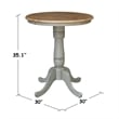 Pemberly Row Wood Distressed Hickory/Stone Counter Height Table With 2 Stools