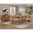 Pemberly Row Set of 2 Pub Dining Chairs in Antique Natural (Brown)