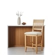 Pemberly Row Set of 2 Pub Dining Chairs in Antique Natural (Brown)