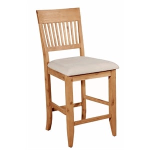 Pemberly Row Set of 2 Pub Dining Chairs in Antique Natural (Brown)