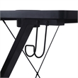 Pemberly Row Black and Carbon Gaming Desk with RGB LED Lights