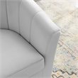 Pemberly Row Modern Performance Velvet Swivel Armchair in Gray