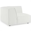 Pemberly Row 7-Piece Modern Fabric Upholstered Sectional Sofa in White