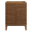 Pemberly Row Wooden Bathroom Vanity Cabinet in Walnut Finish