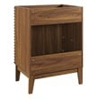 Pemberly Row Wooden Bathroom Vanity Cabinet in Walnut Finish