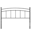 Pemberly Row Modern Farmhouse King Metal Spindle Headboard in Gray