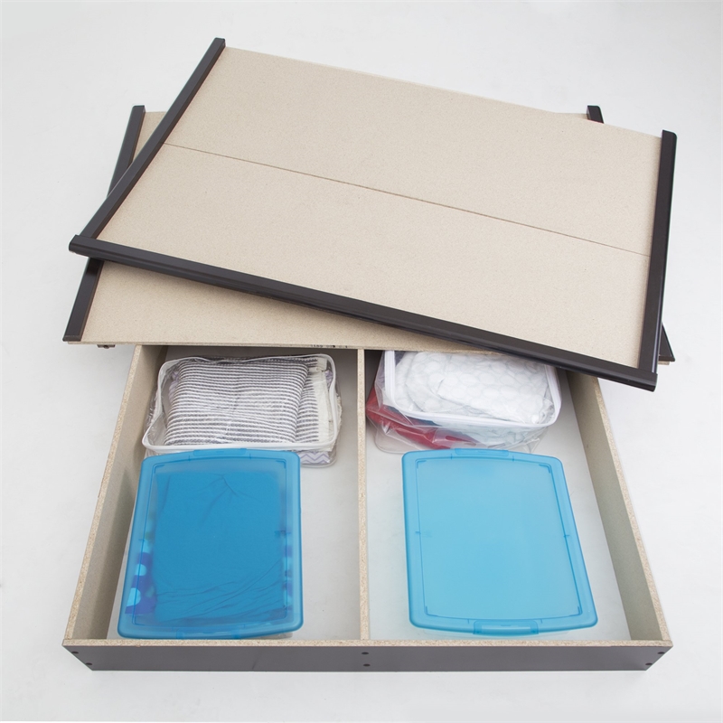 Pemberly Row Contemporary Wooden Full Platform Bed in Pure Black