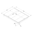 Pemberly Row Contemporary Wooden Full Platform Bed in Pure Black