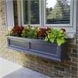 Pemberly Row 4ft Traditional Plastic Window Box in Graphite Gray