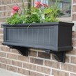 Pemberly Row 3ft Weatherproof Coastal Plastic Window Box in Black