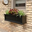 Pemberly Row 3ft Weatherproof Coastal Plastic Window Box in Black