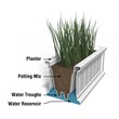 Pemberly Row 3ft Weatherproof Coastal Plastic Window Box in Black