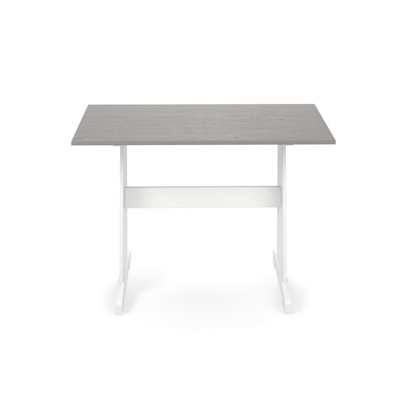 Pemberly Row Pine Wood Corner Nook Dining Set with Storage in White and Gray