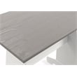 Pemberly Row Pine Wood Corner Nook Dining Set with Storage in White and Gray