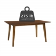 Pemberly Row Mid-Century Wood Dining Table with Tapered Legs in Brown Stain