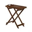 Pemberly Row Modern Folding Tray Table in Espresso Wood Finish