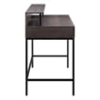 Pemberly Row 40-Inch Desk w/ 2 drawers and shelf hutch - Brown Wood Grain Finish