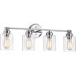 Pemberly Row Transitional 4 Light Chrome Bath Vanity Fixture 30