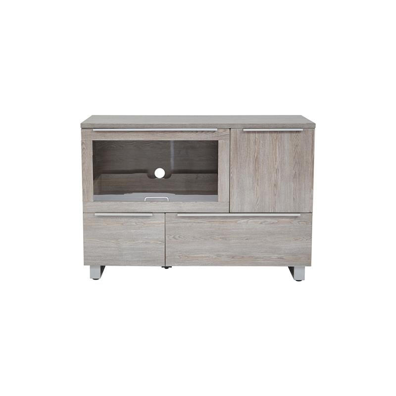 Pemberly Row Transitional Wood Printer Cabinet with 2 Drawers in Gray