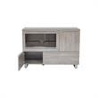 Pemberly Row Transitional Wood Printer Cabinet with 2 Drawers in Gray
