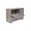Pemberly Row Transitional Wood Printer Cabinet with 2 Drawers in Gray