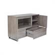 Pemberly Row Transitional Wood Printer Cabinet with 2 Drawers in Gray