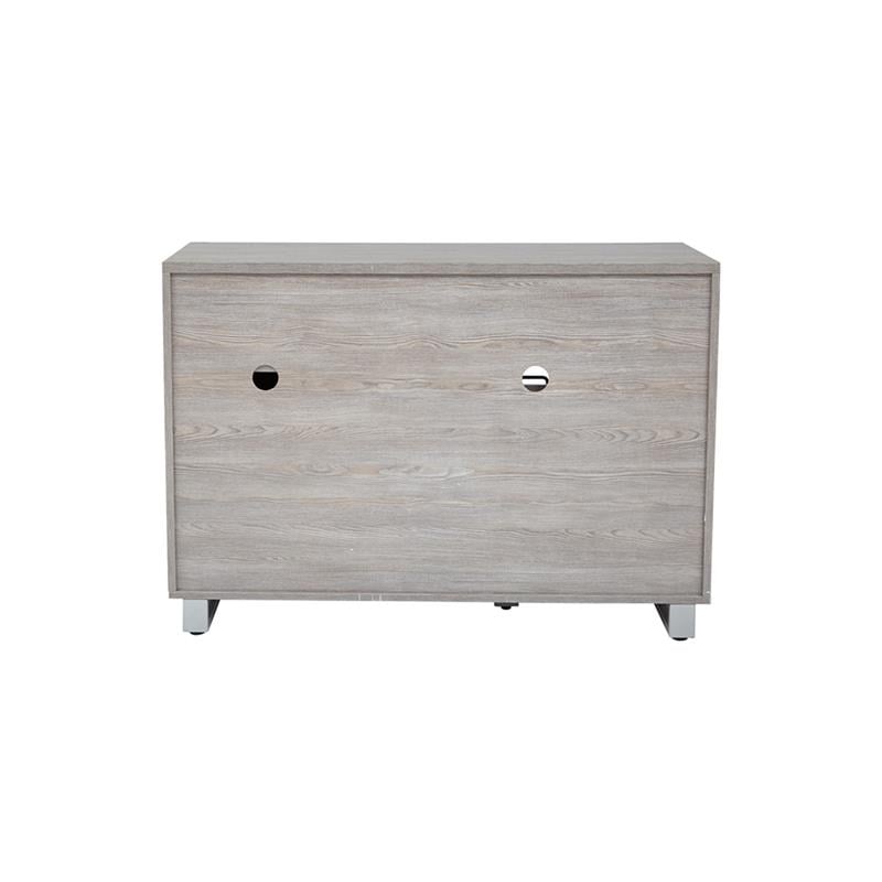 Pemberly Row Transitional Wood Printer Cabinet with 2 Drawers in Gray