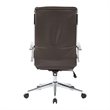 Pemberly Row High Back Manager's Faux Leather Chair in Espresso with Chrome Base