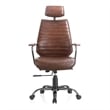 Pemberly Row Modern / Contemporary Office Chair Dark Brown Leather