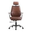 Pemberly Row Modern / Contemporary Office Chair Dark Brown Leather