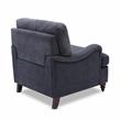 Pemberly Row Navy Blue Polyester Fabric Upholstered Transitional Arm Chair