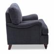 Pemberly Row Navy Blue Polyester Fabric Upholstered Transitional Arm Chair