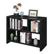 Pemberly Row Console Three-Tier Bookcase in Black Wood Finish