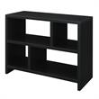 Pemberly Row Console Three-Tier Bookcase in Black Wood Finish