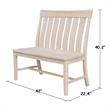 Pemberly Row Modern / Contemporary Solid Wood Bench - Unfinished