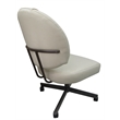 Pemberly Row Modern Swivel Dining Chair on Wheels - Beige on Brown