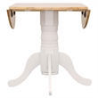 Pemberly Row 5-piece Drop Leaf Wood Dining Set Natural Brown and White