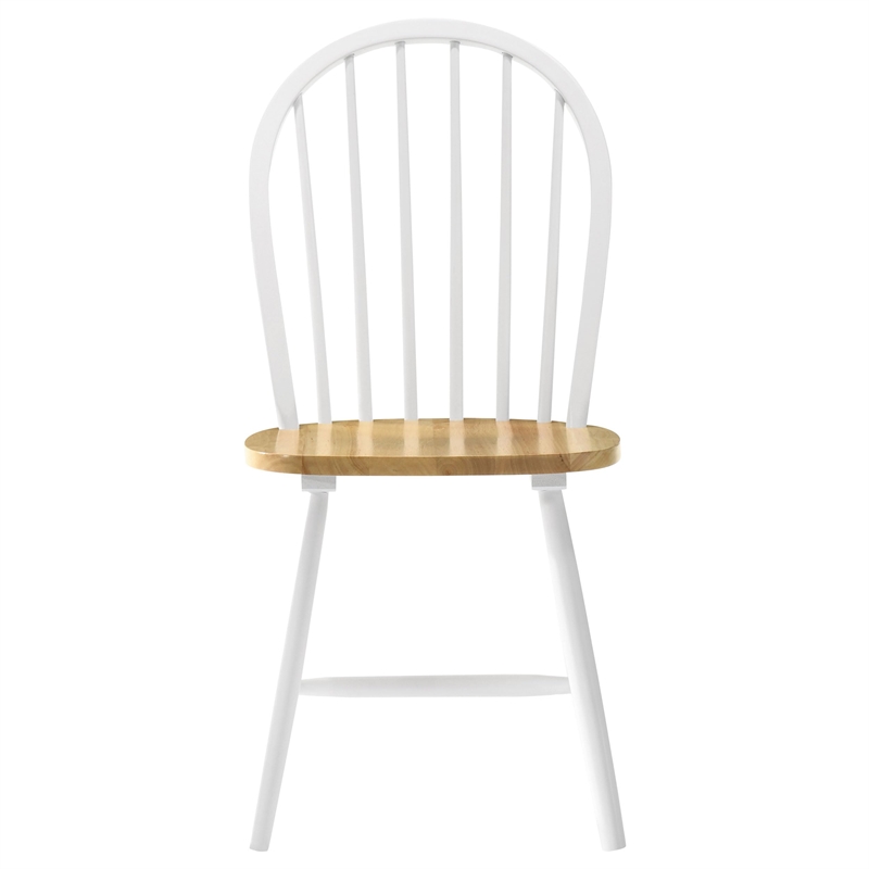Pemberly Row 5-piece Drop Leaf Wood Dining Set Natural Brown and White