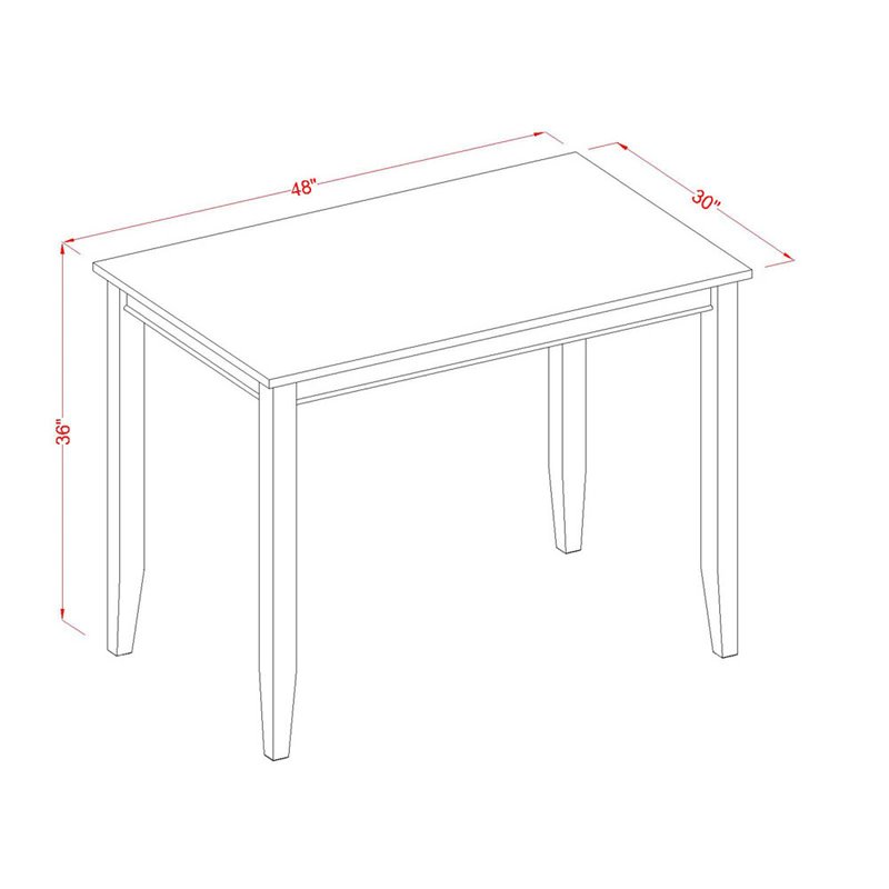 Pemberly Row Modern Rectangular Wood Counter Height Table in Black