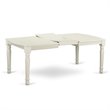Pemberly Row Wood Butterfly Leaf Dining Table in Linen White