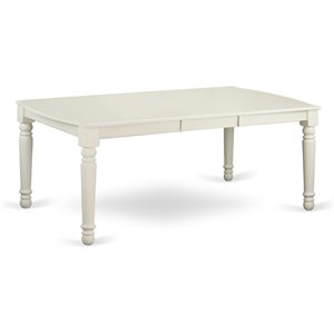 Pemberly Row Wood Butterfly Leaf Dining Table in Linen White