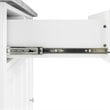 Pemberly Row Wood Top Kitchen Island Cart in Distressed White