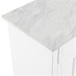 Pemberly Row Wood Top Kitchen Island Cart in Distressed White