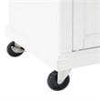 Pemberly Row Wood Top Kitchen Island Cart in Distressed White