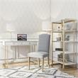 Pemberly Row Modern / Contemporary Engineered Wood Writing Desk in White