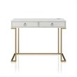 Pemberly Row Modern / Contemporary Engineered Wood Writing Desk in White