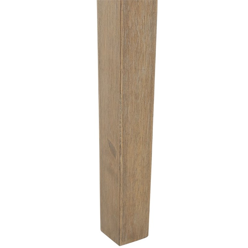 Pemberly Row 6-Piece Modern Wood Dining Set in Rustic Brown/Cream