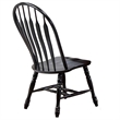 Pemberly Row Windsor Dining Side Chairs Black/Cherry Solid Wood Set of 2
